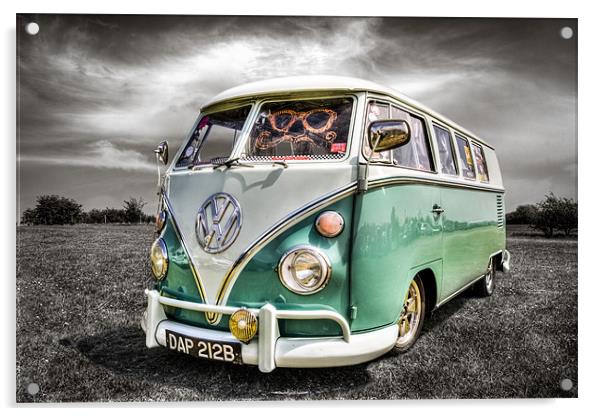 Classic VW Camper Van Acrylic by Ian Hufton