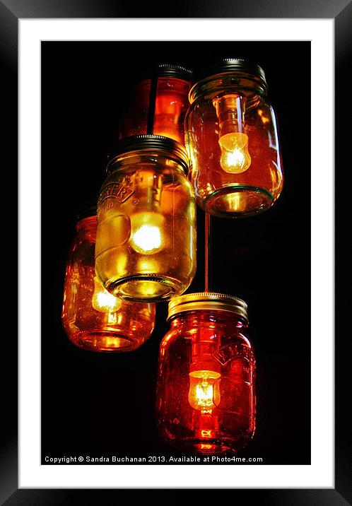 Jam Jar Lights Framed Mounted Print by Sandra Buchanan