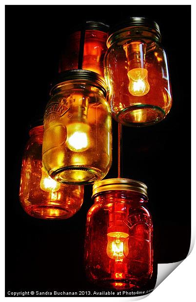Jam Jar Lights Print by Sandra Buchanan