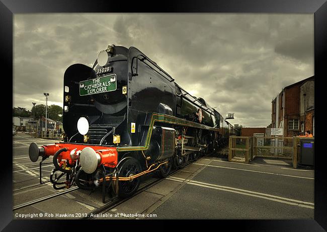 Clan Line at Exeter St Davids Framed Print by Rob Hawkins