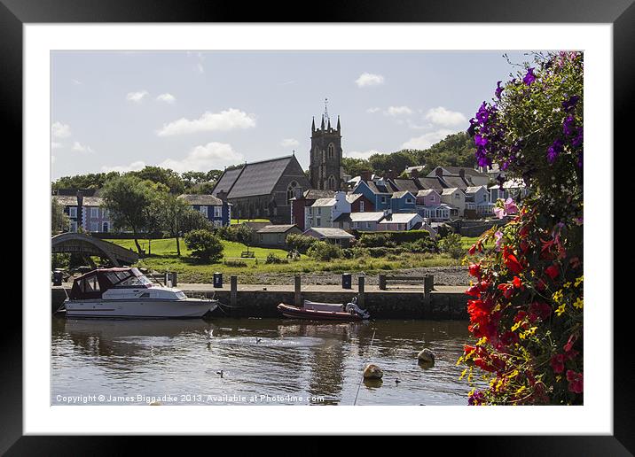 Aberaeron Harbour Framed Mounted Print by J Biggadike