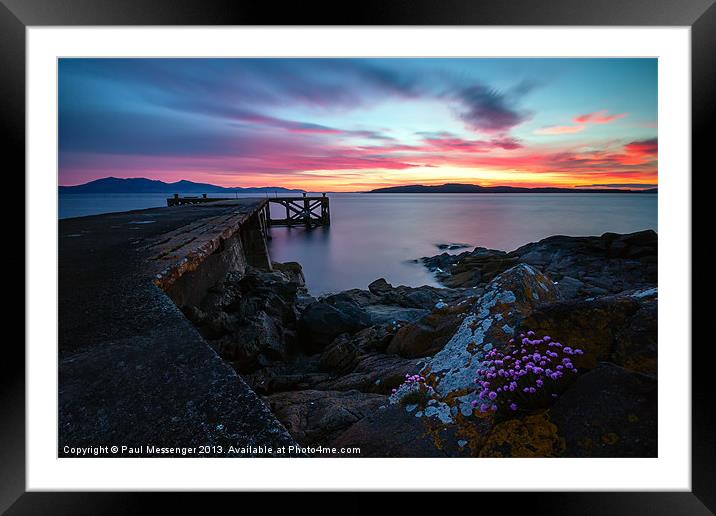 Jetty Sunset Framed Mounted Print by Paul Messenger