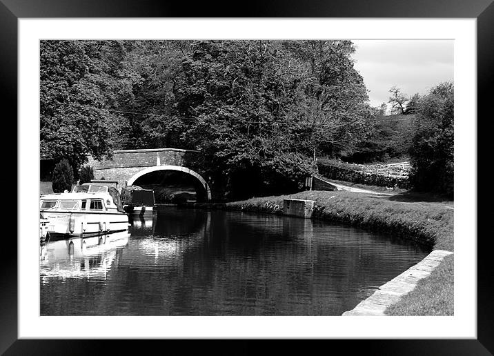 Black n white Toe path Framed Mounted Print by Ade Robbins