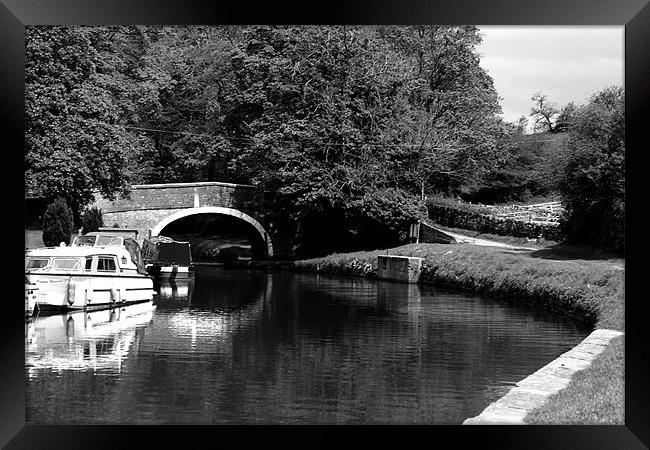 Black n white Toe path Framed Print by Ade Robbins