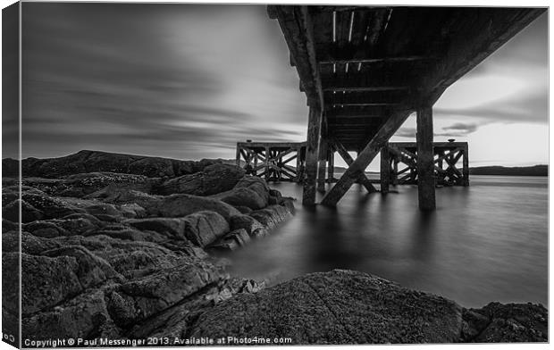 Under the Jetty. Canvas Print by Paul Messenger