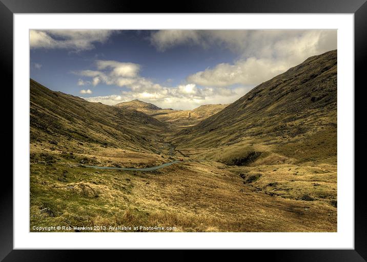 Hardknot Pass Framed Mounted Print by Rob Hawkins