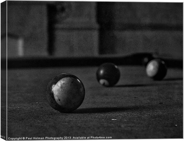 The old Pool Table Canvas Print by Paul Holman Photography