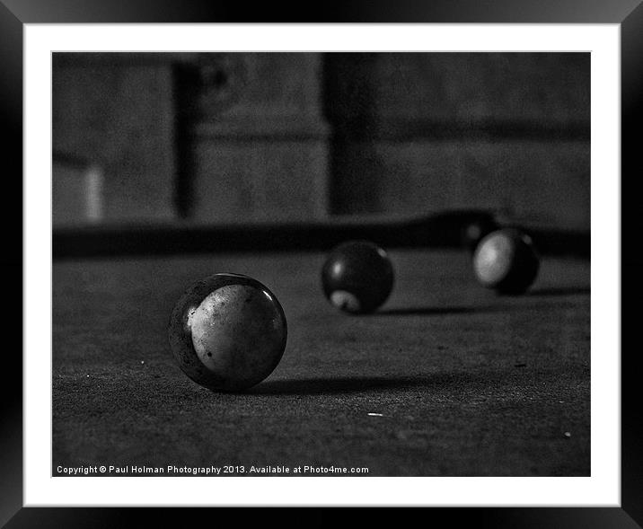 The old Pool Table Framed Mounted Print by Paul Holman Photography