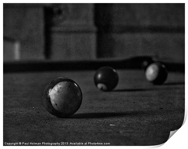 The old Pool Table Print by Paul Holman Photography