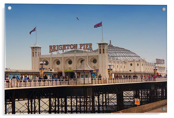 Brighton Pier Acrylic by Sara Messenger