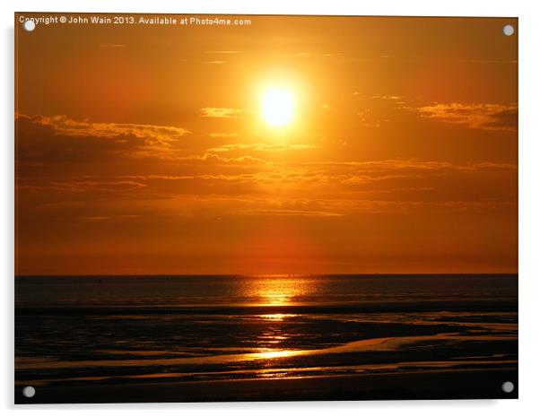 Crosby Sunset Acrylic by John Wain