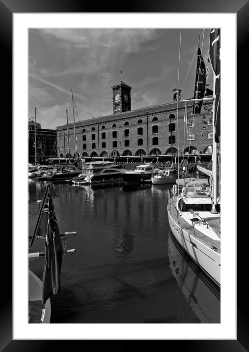 St Katherines Dock london Framed Mounted Print by David Pyatt