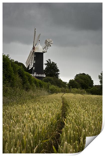 Skidby windmill Print by Leon Conway