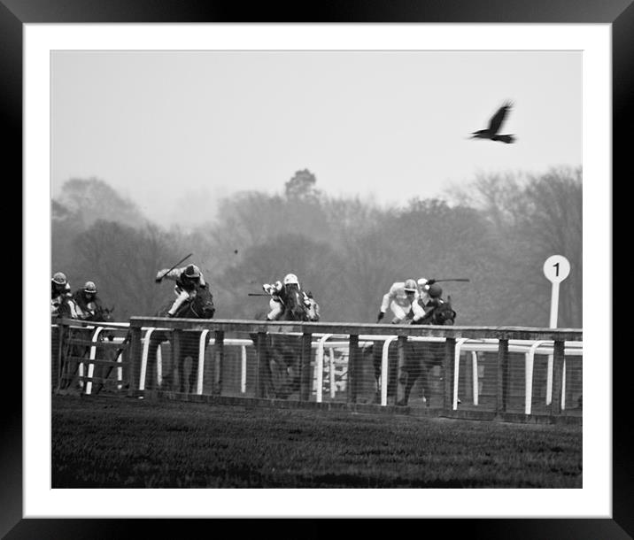 At the races Framed Mounted Print by Leon Conway