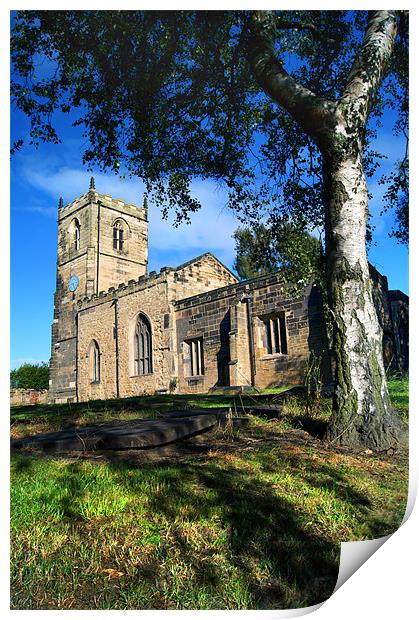 St Andrews Church, Bolton upon Dearne Print by Darren Galpin