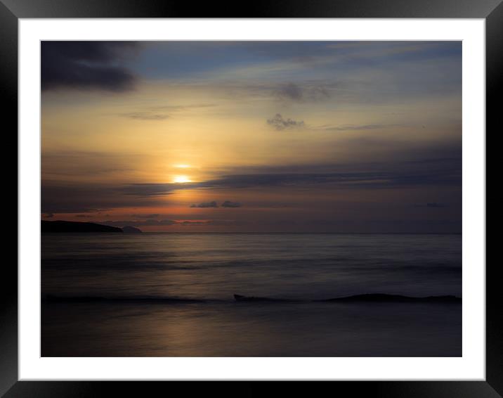 Softly Sunset Framed Mounted Print by Karen Crawford