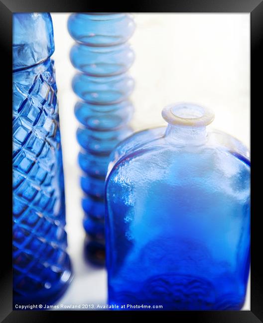 Blue Glass Framed Print by James Rowland