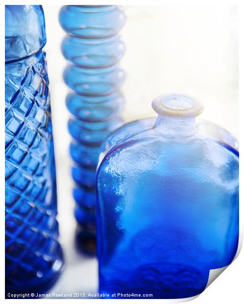 Blue Glass Print by James Rowland