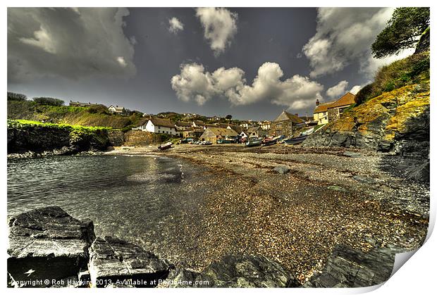 Cadgwith Cove Print by Rob Hawkins