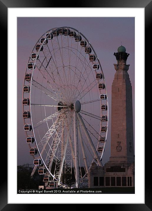 Old and New at Dusk Framed Mounted Print by Nigel Barrett Canvas