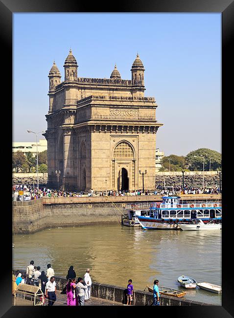 India Gateway from Taj Ocean View Framed Print by Arfabita  