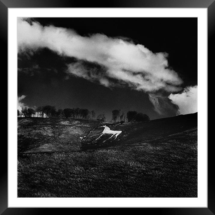 Cherhill White Horse Wiltshire Framed Mounted Print by Mark Preston