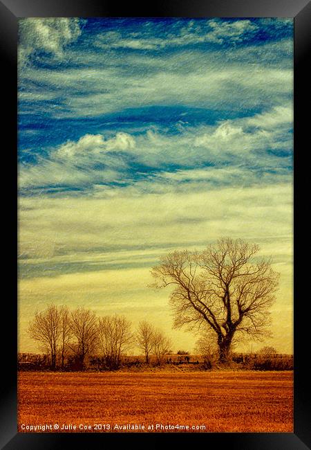 Under the Clouds Framed Print by Julie Coe