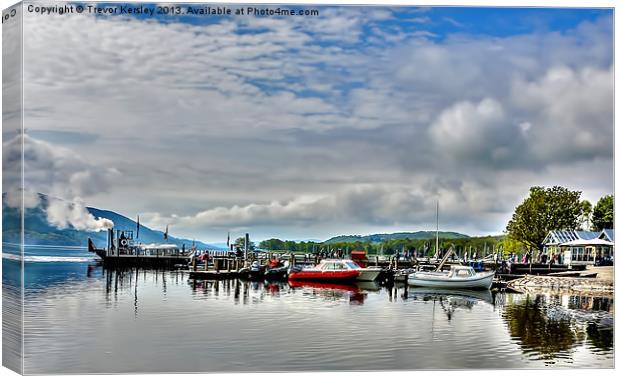 The Boating Centre Coniston Water. Canvas Print by Trevor Kersley RIP