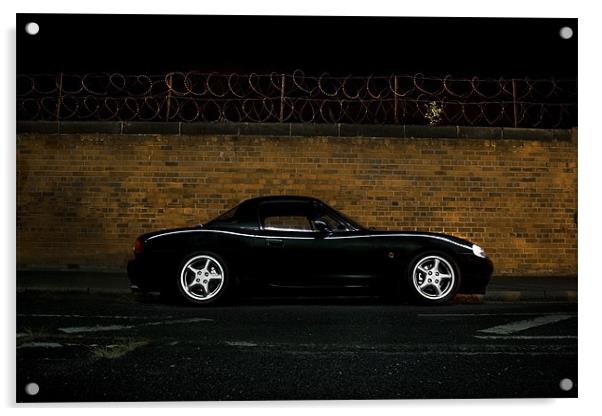 Mazda mx5 at rest Acrylic by Leon Conway