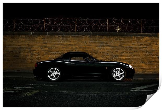 Mazda mx5 at rest Print by Leon Conway