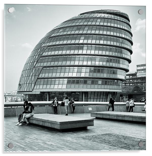 City Hall, London Acrylic by Steve Wilcox