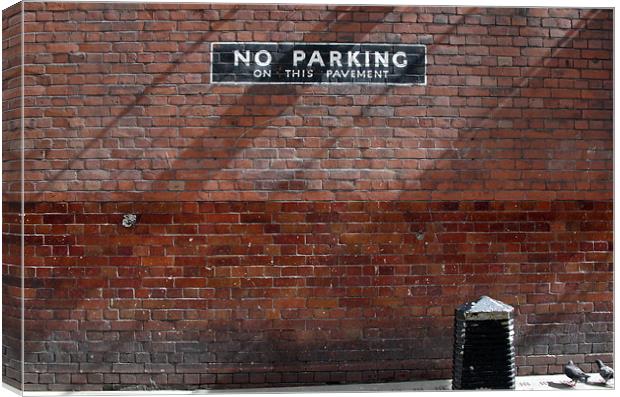 No Parking Canvas Print by Maria Tzamtzi Photography