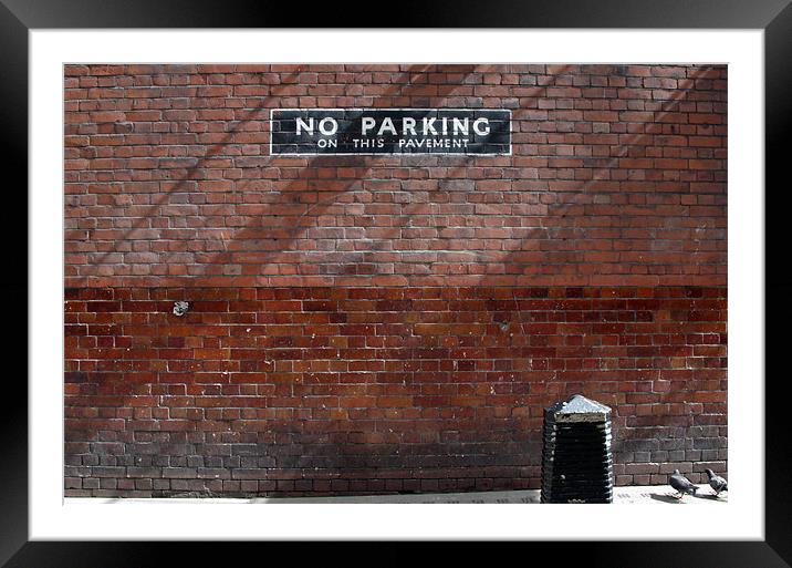 No Parking Framed Mounted Print by Maria Tzamtzi Photography