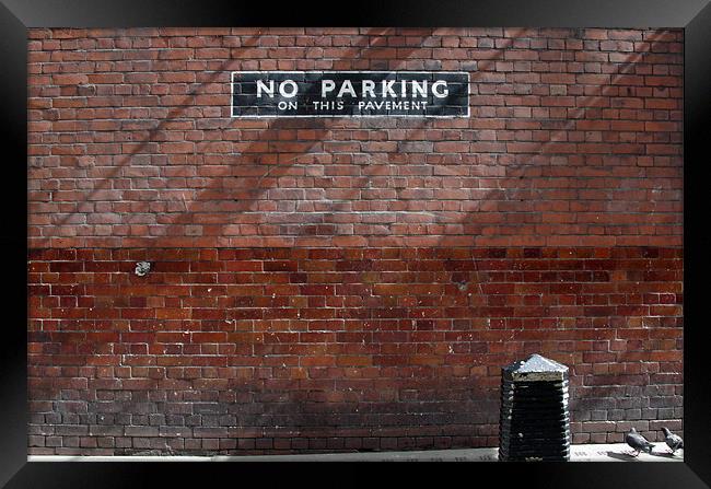 No Parking Framed Print by Maria Tzamtzi Photography