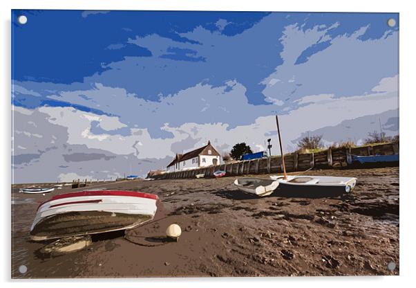 Burnham Boathouse Poster Effect Acrylic by Paul Macro