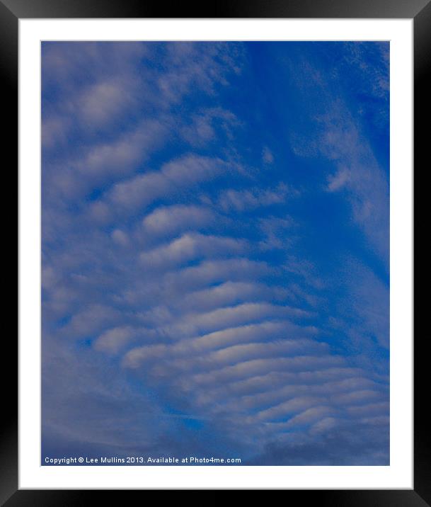 Sliced bread clouds Framed Mounted Print by Lee Mullins
