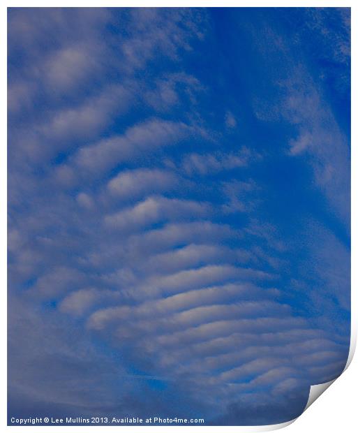 Sliced bread clouds Print by Lee Mullins
