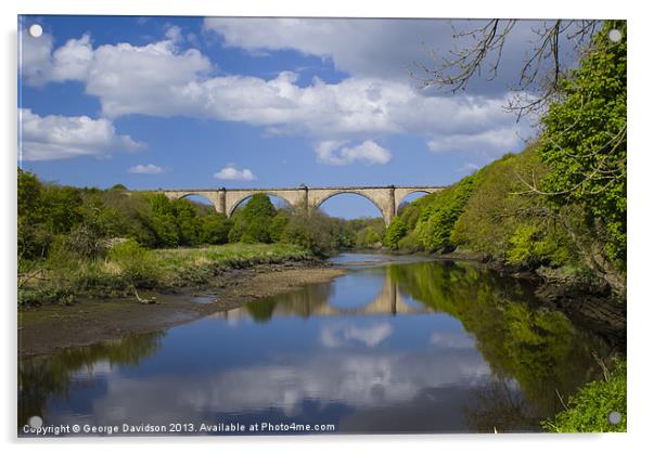 Bridge on the Weir Acrylic by George Davidson