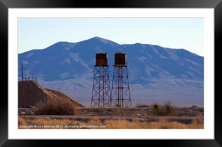 Water towers Framed Mounted Print by Lee Mullins