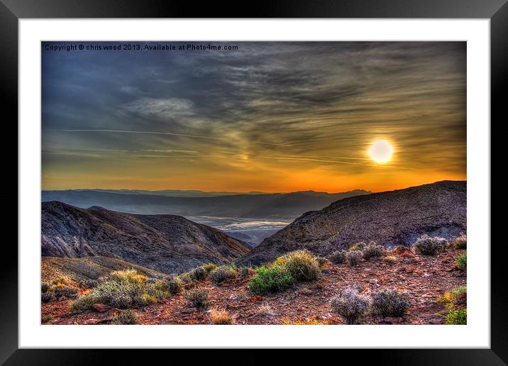 Death Valley Sunrise Framed Mounted Print by chris wood