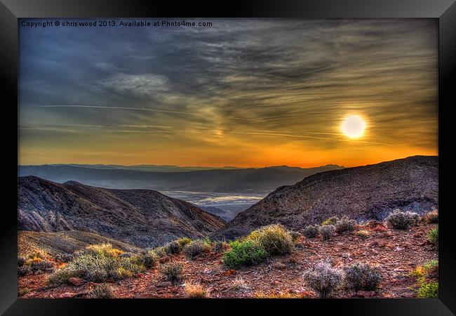 Death Valley Sunrise Framed Print by chris wood
