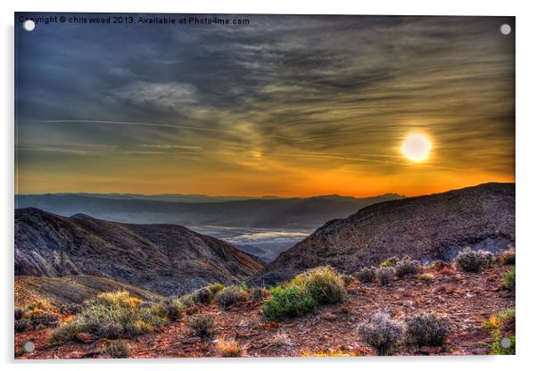 Death Valley Sunrise Acrylic by chris wood