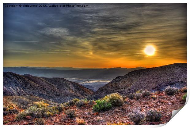 Death Valley Sunrise Print by chris wood
