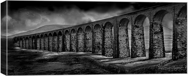 A Sinister View Of Ribblehead Viaduct Canvas Print by Sandi-Cockayne ADPS