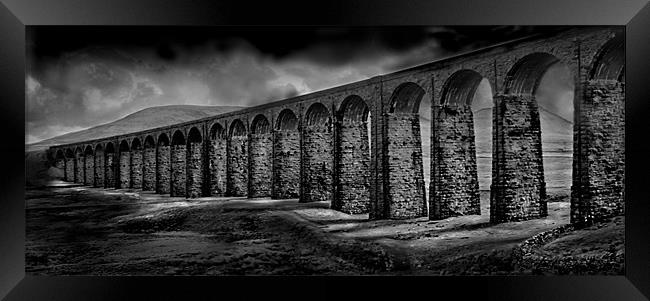 A Sinister View Of Ribblehead Viaduct Framed Print by Sandi-Cockayne ADPS