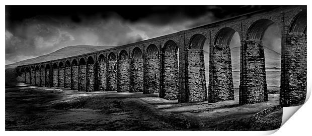 A Sinister View Of Ribblehead Viaduct Print by Sandi-Cockayne ADPS