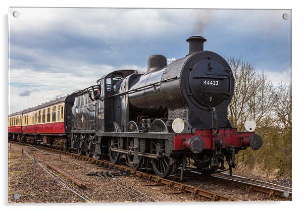 Steam Train 44422 Acrylic by David Tyrer