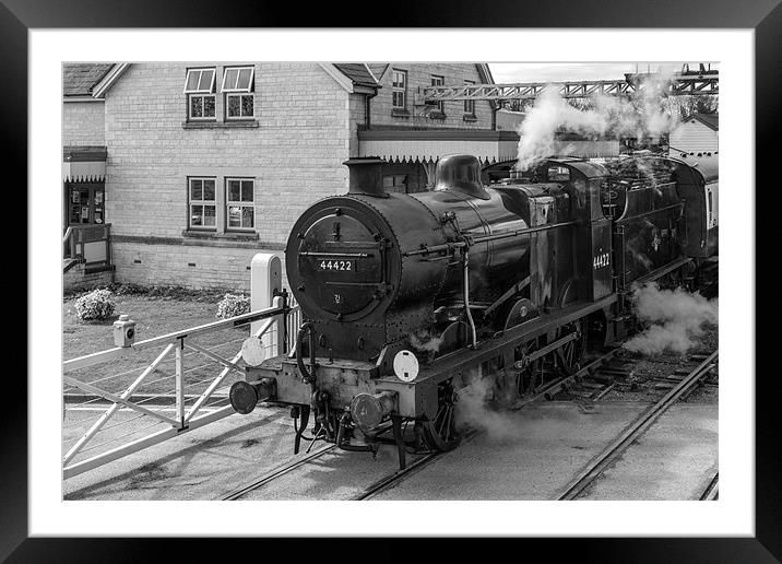 Steam Train 44422 Framed Mounted Print by David Tyrer