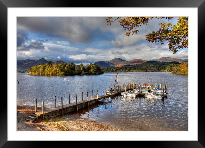 Autumn's Embrace Over Derwent Water Framed Mounted Print by David Tyrer
