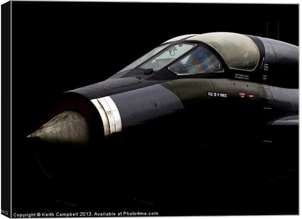 Lightning Fighter Jet - colour Canvas Print by Keith Campbell